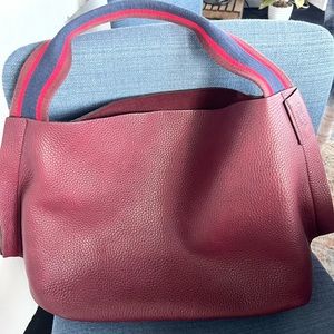 Shinola Runwell shoulder bag in oxblood/maroon